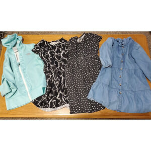Girls Clothing Lot 4 pieces Size 7/8 Hoodie Dresses Jumping Beans Wonder Nation